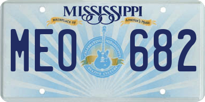 MS license plate MEO682