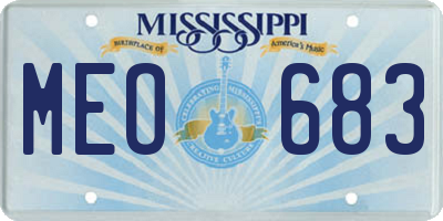 MS license plate MEO683