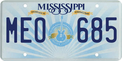 MS license plate MEO685