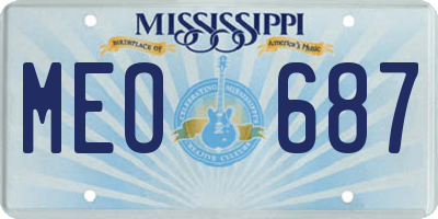 MS license plate MEO687