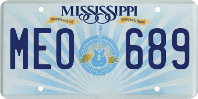 MS license plate MEO689
