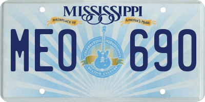 MS license plate MEO690