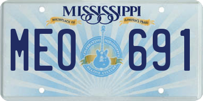 MS license plate MEO691