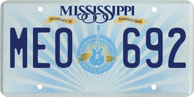 MS license plate MEO692