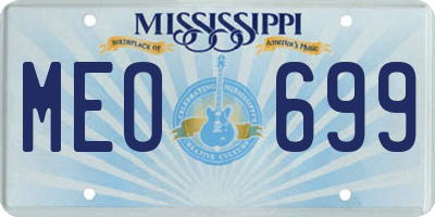 MS license plate MEO699