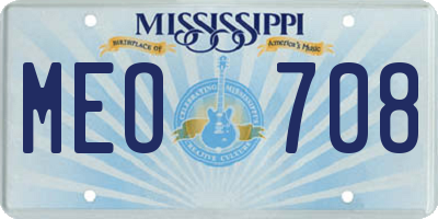 MS license plate MEO708