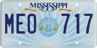 MS license plate MEO717