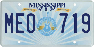 MS license plate MEO719