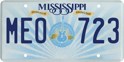 MS license plate MEO723