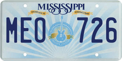 MS license plate MEO726