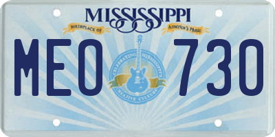 MS license plate MEO730