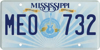MS license plate MEO732