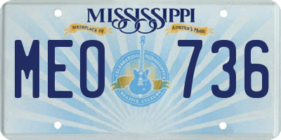 MS license plate MEO736