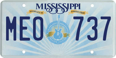 MS license plate MEO737