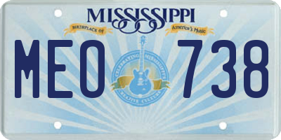 MS license plate MEO738