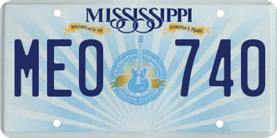 MS license plate MEO740