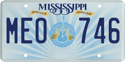 MS license plate MEO746