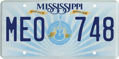 MS license plate MEO748