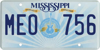 MS license plate MEO756