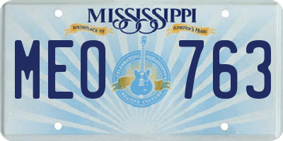 MS license plate MEO763