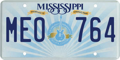 MS license plate MEO764
