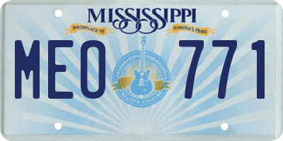 MS license plate MEO771