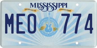 MS license plate MEO774