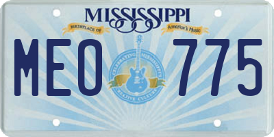 MS license plate MEO775