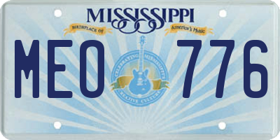 MS license plate MEO776