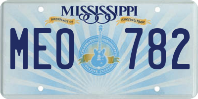 MS license plate MEO782