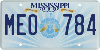 MS license plate MEO784
