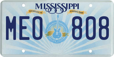 MS license plate MEO808