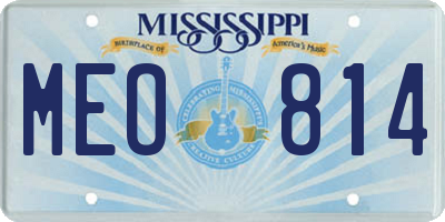 MS license plate MEO814