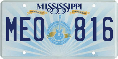 MS license plate MEO816