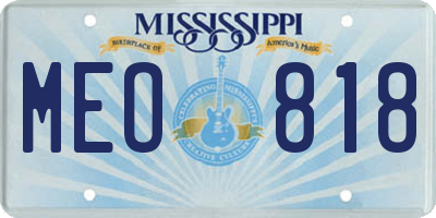 MS license plate MEO818