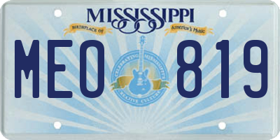 MS license plate MEO819