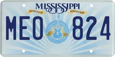 MS license plate MEO824