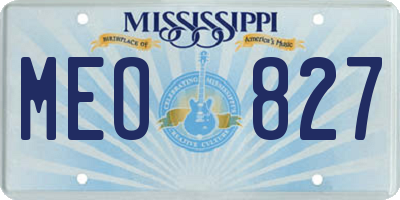 MS license plate MEO827