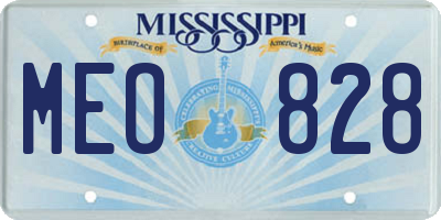 MS license plate MEO828