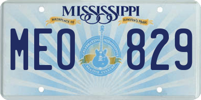 MS license plate MEO829