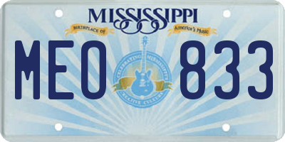 MS license plate MEO833