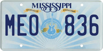 MS license plate MEO836