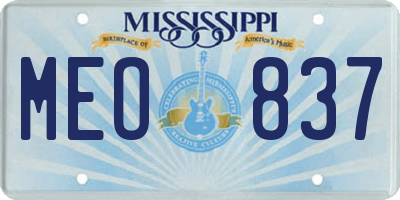 MS license plate MEO837