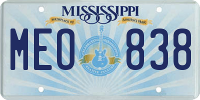 MS license plate MEO838