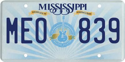 MS license plate MEO839