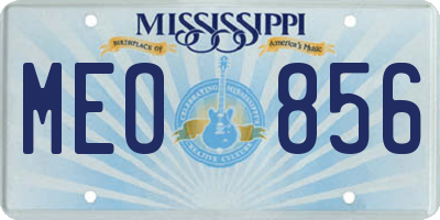 MS license plate MEO856