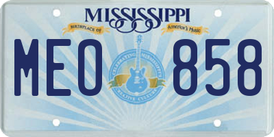 MS license plate MEO858