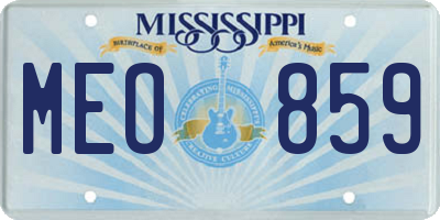 MS license plate MEO859