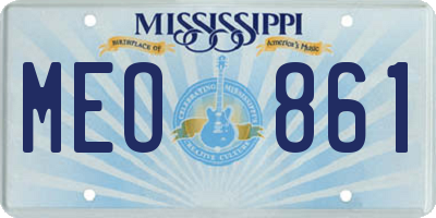 MS license plate MEO861