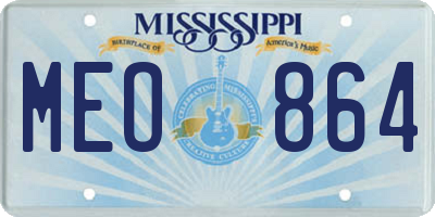 MS license plate MEO864